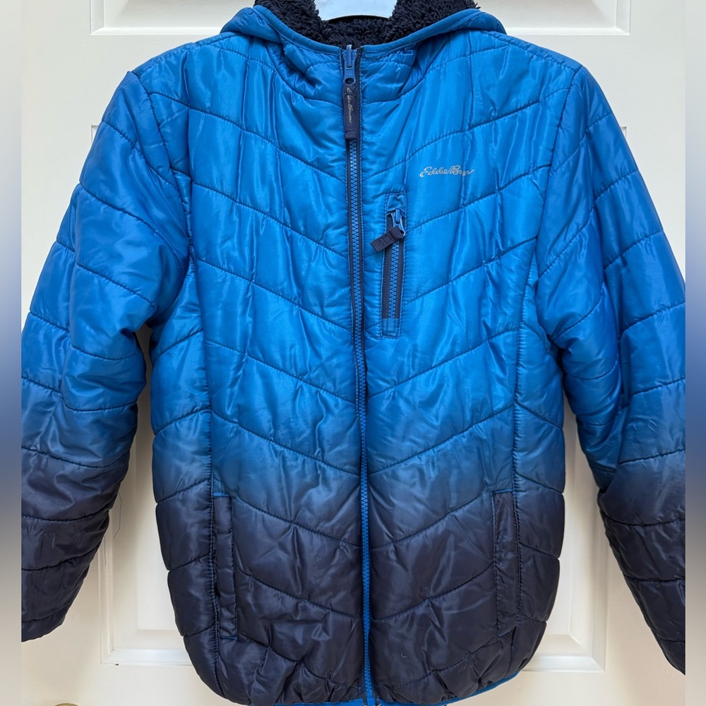 Eddie Bauer Vibrant Blue Reversible Quilted Jacket